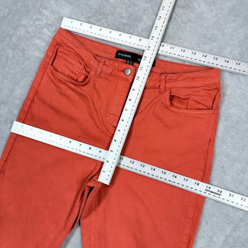 Long Tall Sally Denim High Rise Skinny Jeans 31x36 Womens 12 Stretch Orange LTS - Picture 4 of 9